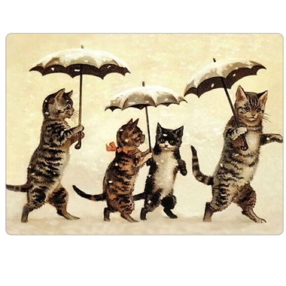 Vintage Cats in the Rain Magnet - Picture 2 of 2